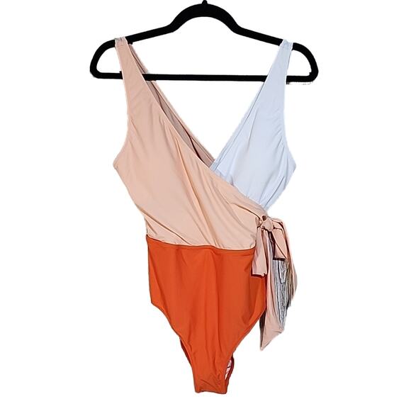 Cupshe Other - Cupshe One Piece Swimsuit, Wrap Color-Block Style, Women's Large, NWT